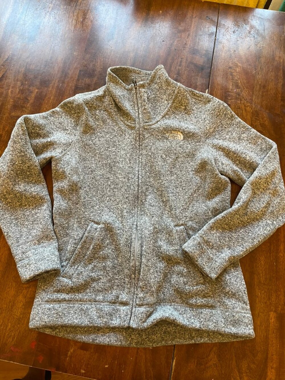 The North Face Crescent Full Zip Sweater Fleece Jacket Women's Large Grey